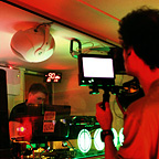 Filming in bar 4 Éléments – Paris, France